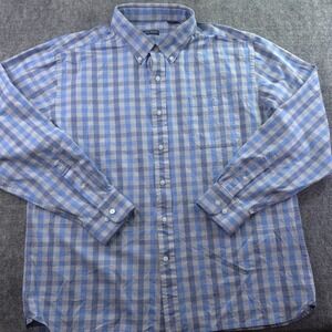 Fish Hippie Solace Collection Shirt 2XL Blue Check Long Sleeve Button Down